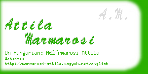 attila marmarosi business card